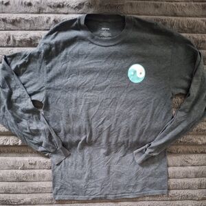 Gray Long Sleeve Shirt with Graphic